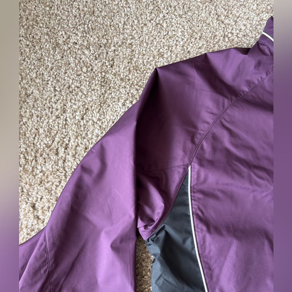 FootJoy Women's Large Windbreaker Lightweight Purple Black White Preppy‎ Golf - Picture 4 of 6
